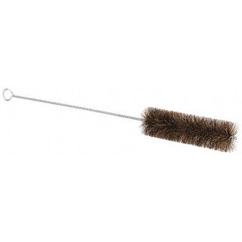 PRO-SOURCE 4 Long x 1-1/4 Diam Horsehair Bristle Brush Single Spiral, 13 OAL, 0.01 Filament Diam, 0.16 Shank Diam 06086 – 03717253