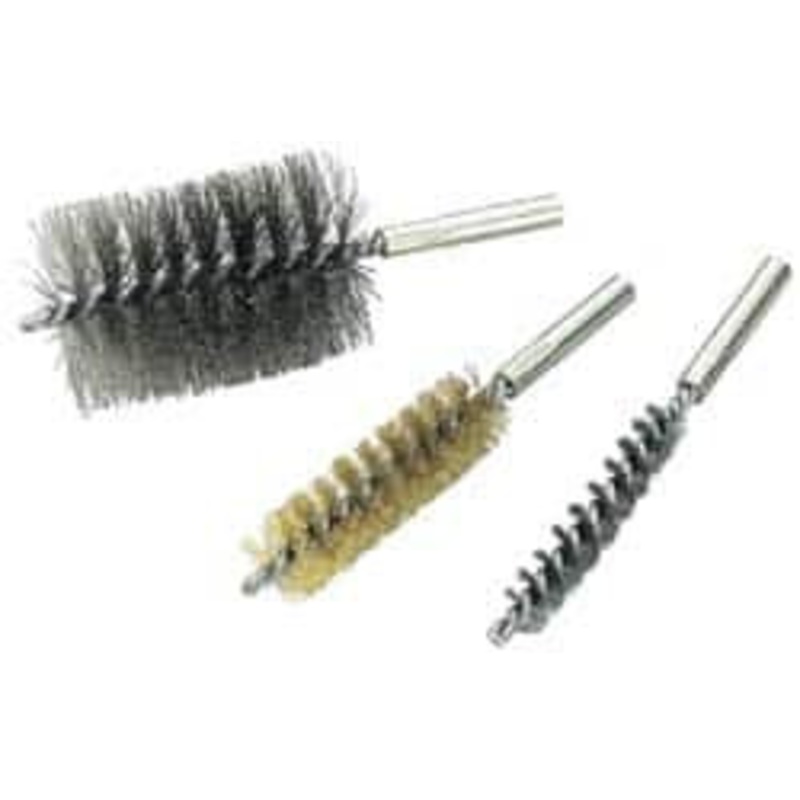 Value Collection 2-1/2 Diam Helical Steel Tube Brush Single Spiral, 0.012 Filament Diam, 4 Brush Length, 7 OAL, 1/2-12 Male Shank 83100057 – 04662516