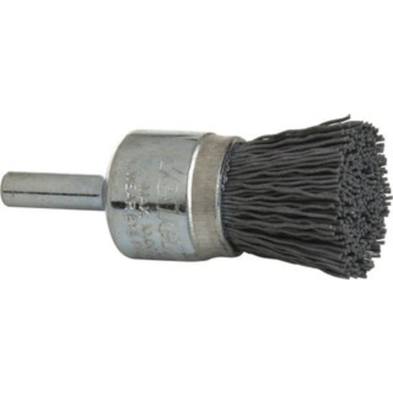 Weiler Abrasives 3/4 Diam Nylon Crimped End Brush 7/8 Trim Length, 1/4 Shank Diam, 10,000 Max RPM 10152 – 75846576