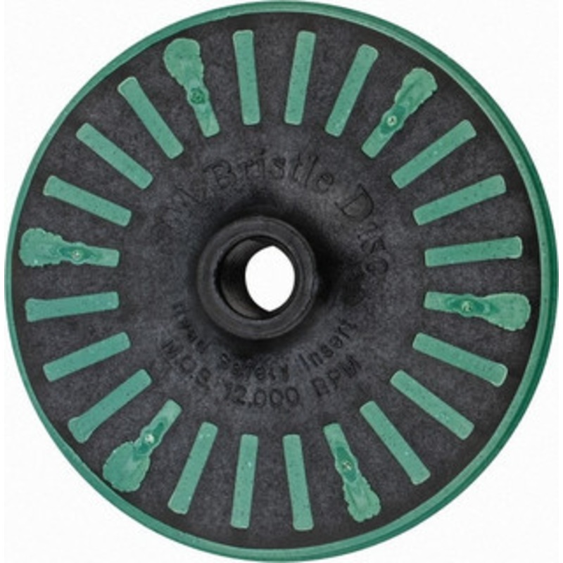3M 4-1/2 50 Grit Ceramic Straight Disc Brush Coarse Grade, Threaded Hole Connector, 3/4 Trim Length, 5/8-11 Threaded Arbor Hole 7100138173 – 62518600
