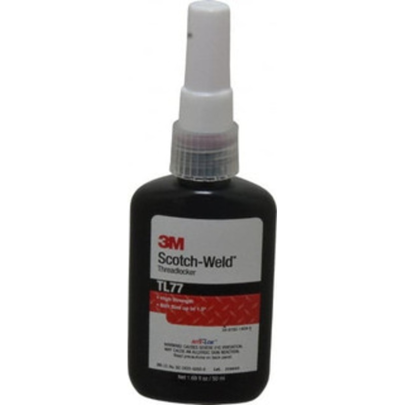 3M 50 mL Bottle, Red, High Strength Liquid Threadlocker Series TL77, 24 hr Full Cure Time, Hand Tool, Heat Removal 7100039225 – 32917684