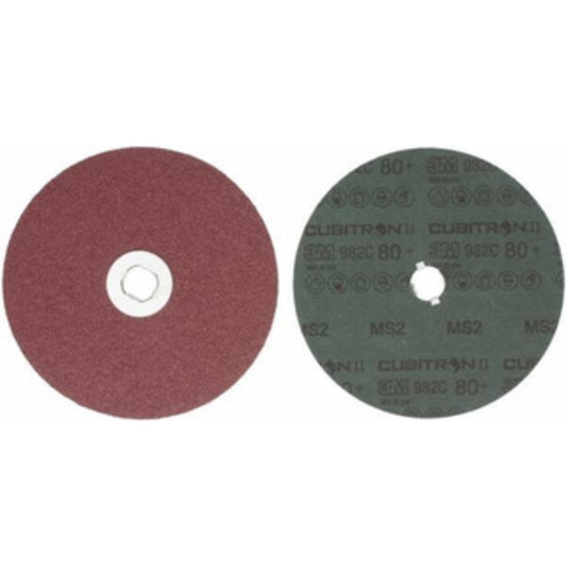 3M 7 Diam, 5/8-11 Hole, 80 Grit Ceramic Fiber Disc Medium, 8,600 Max RPM, Series 982C 7010362306 – 71369235