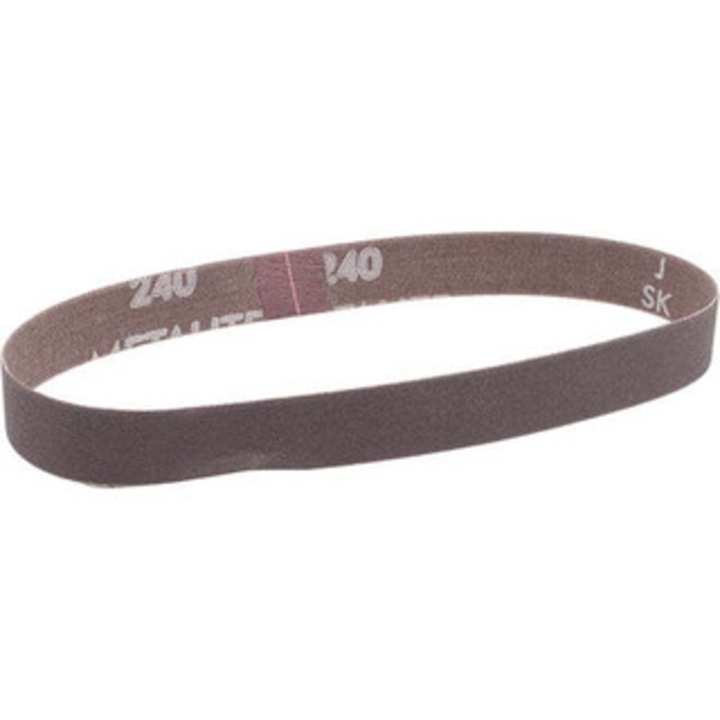 Norton 3/4 Wide x 18 OAL, 240 Grit, Aluminum Oxide Abrasive Belt Aluminum Oxide, Very Fine, Coated, Series R228 78072733180 – 82104191