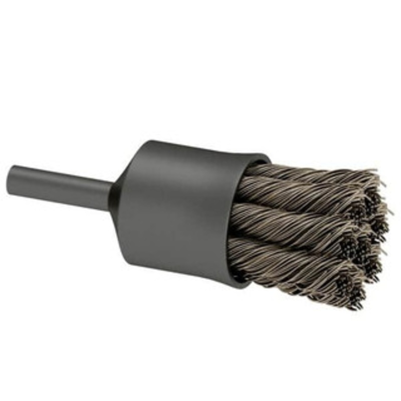 Osborn 1 Diam Stainless Steel Knotted End Brush 1 Trim Length, 1/4 Shank Diam, 20,000 Max RPM 0003074700 – 00126680