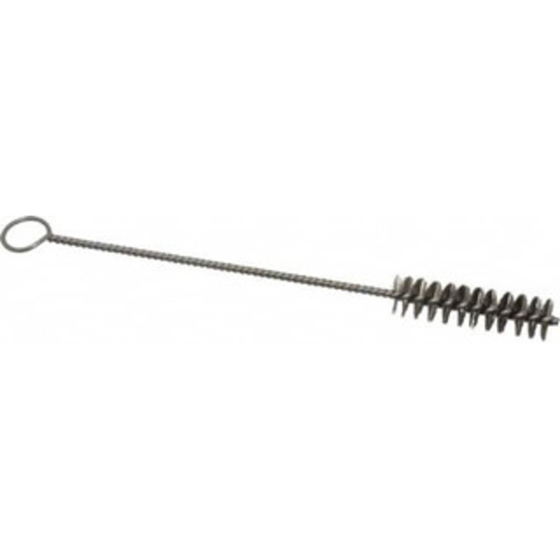 PRO-SOURCE 2-1/2 Long x 5/8 Diam Stainless Steel Twisted Wire Bristle Brush Single Spiral, 9 OAL, 0.008 Wire Diam, 0.142 Shank Diam 05088 – 03715919