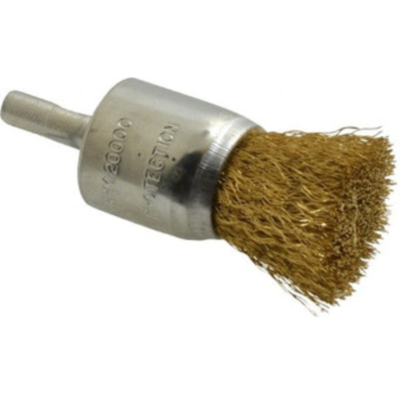 Value Collection 1 Diam Brass End Brush 7/8 Trim Length, 1/4 Shank Diam, 20,000 Max RPM 0402506320 – 74038274