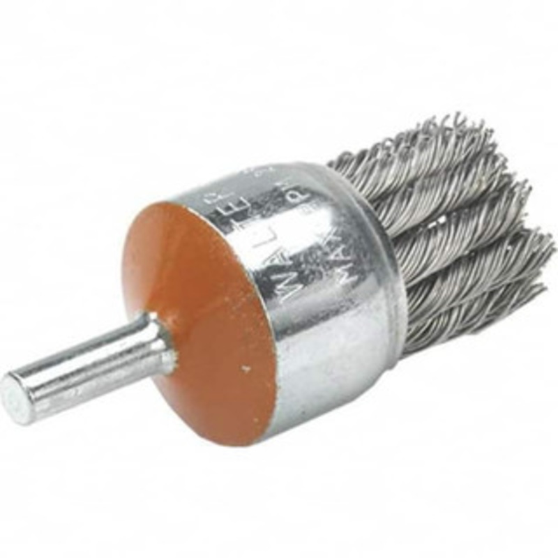 Walter Surface Technologies 1-1/8 Diam Steel Knotted End Brush 1/4 Shank Diam, 25,000 Max RPM 13C020 – 57858680