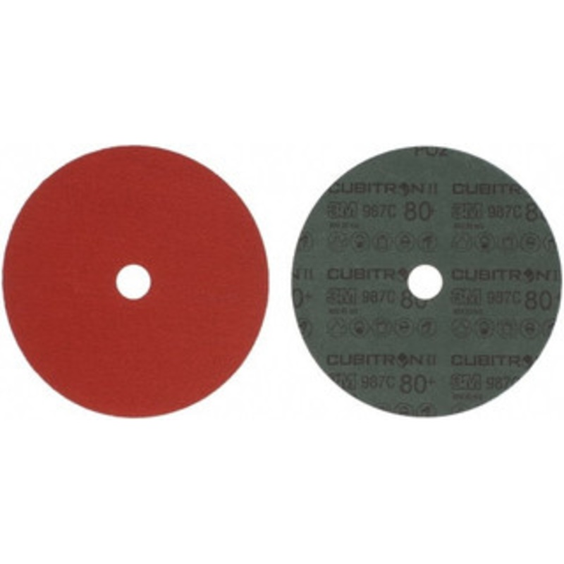 3M 7 Diam, 7/8 Hole, 80 Grit Ceramic Fiber Disc Medium, 8,600 Max RPM, Series 987C 7000119211 – 71369128