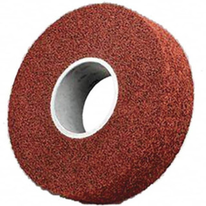 3M 8 Diam, 2 Face Width, 3 Center Hole, Coarse Grade, Aluminum Oxide Deburring Wheel Convolute, Hard Density 6 Grade, 4,500 RPM 7010366069 – 01261387