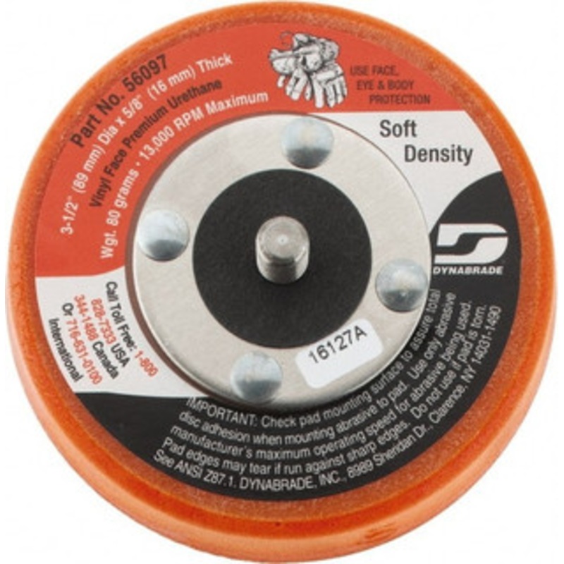Dynabrade 3-1/2 Diam Adhesive/PSA Disc Backing Pad Soft Density, 13,000 RPM 56097 – 03765567
