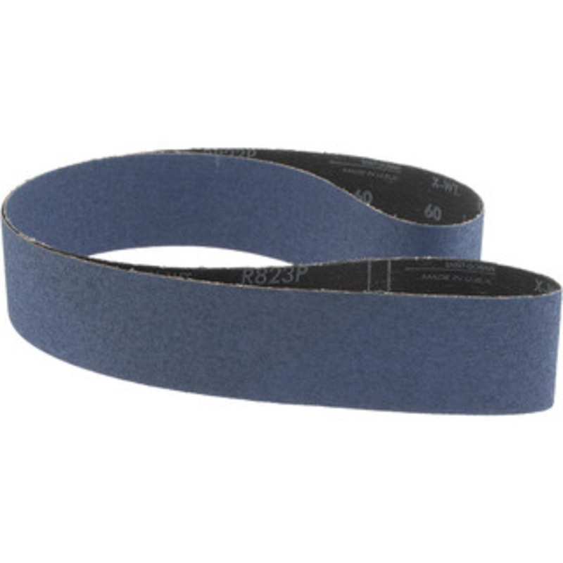 Norton 2-1/2 Wide x 60 OAL, 60 Grit, Zirconia Alumina Abrasive Belt Zirconia Alumina, Medium, Coated, X Weighted Cloth Backing, Series R823 78072728692 – 97046171