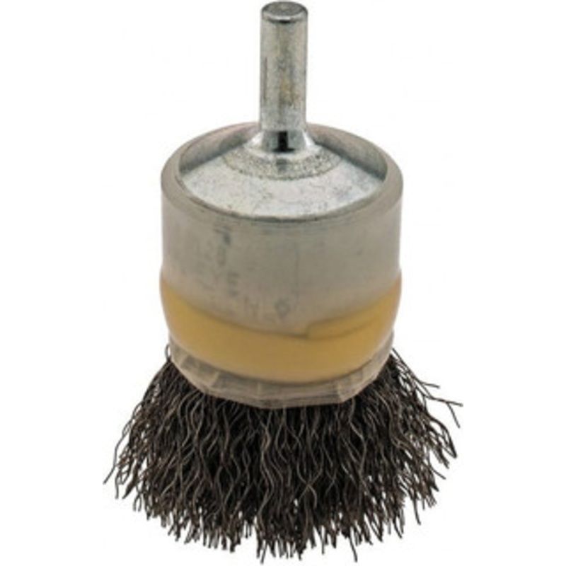 Osborn 1 Diam Steel Crimped End Brush 1 Trim Length, 1/4 Shank Diam, 20,000 Max RPM 0003071700 – 00126367