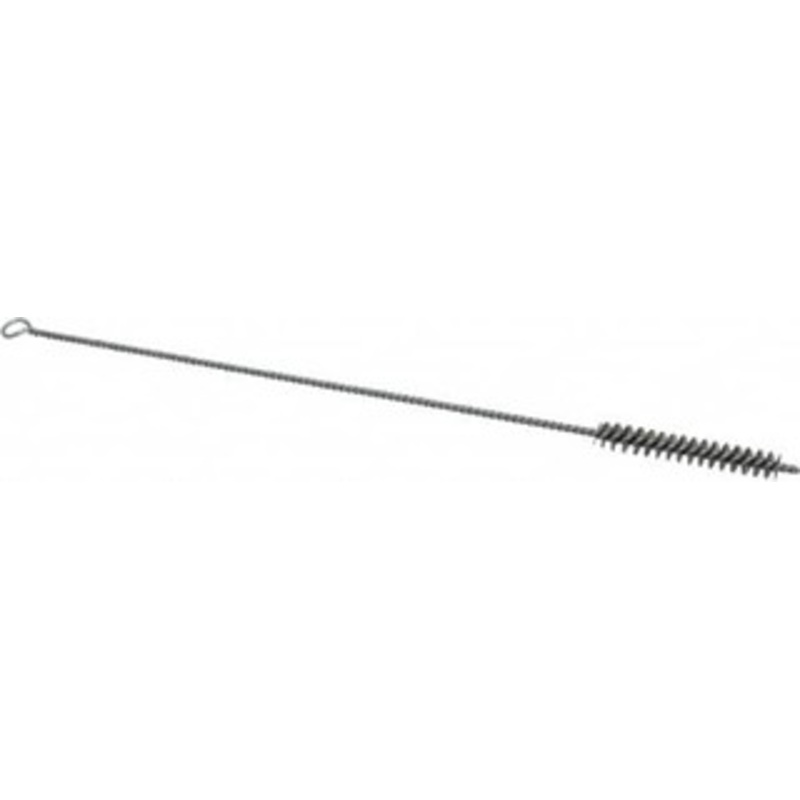 Schaefer Brush 3 Long x 1/2 Diam Stainless Steel Long Handle Wire Tube Brush Single Spiral, 15 OAL, 0.006 Wire Diam, 0.17 Shank Diam 14406 – 09395245