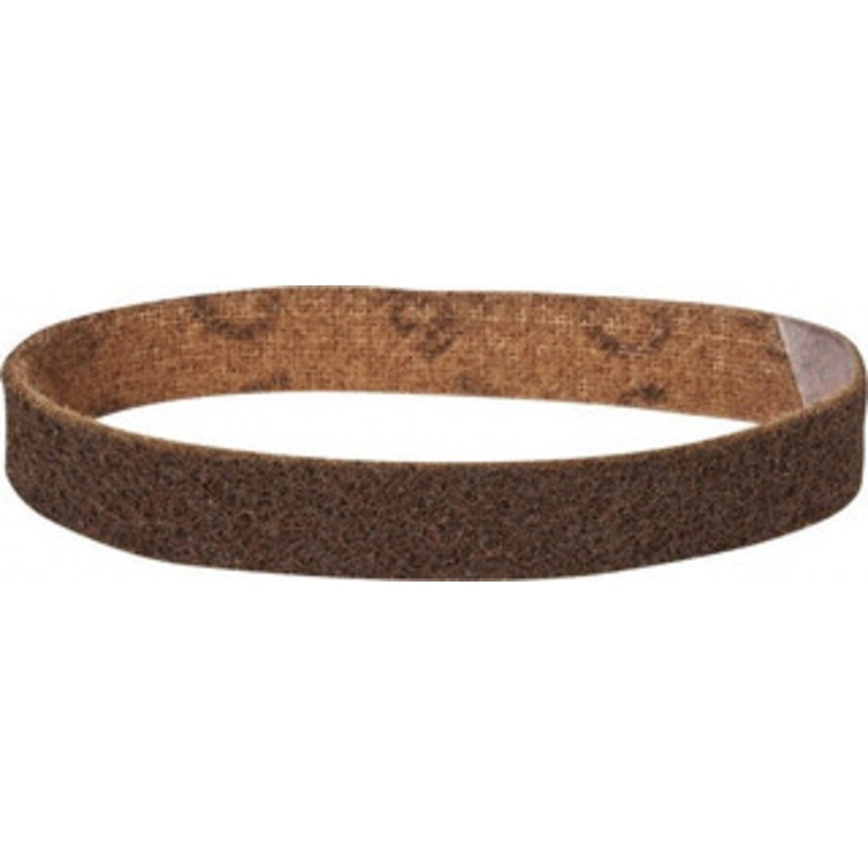 3M 1 Wide x 18 OAL, Aluminum Oxide Abrasive Belt Aluminum Oxide, Coarse, Nonwoven, Series SC-BS 7000120688 – 73220410