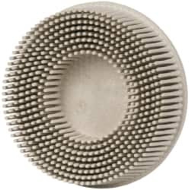 3M 3 120 Grit Ceramic Tapered Disc Brush Fine Grade, Type R Quick Change Connector, 5/8 Trim Length 7100138192 – 00222737
