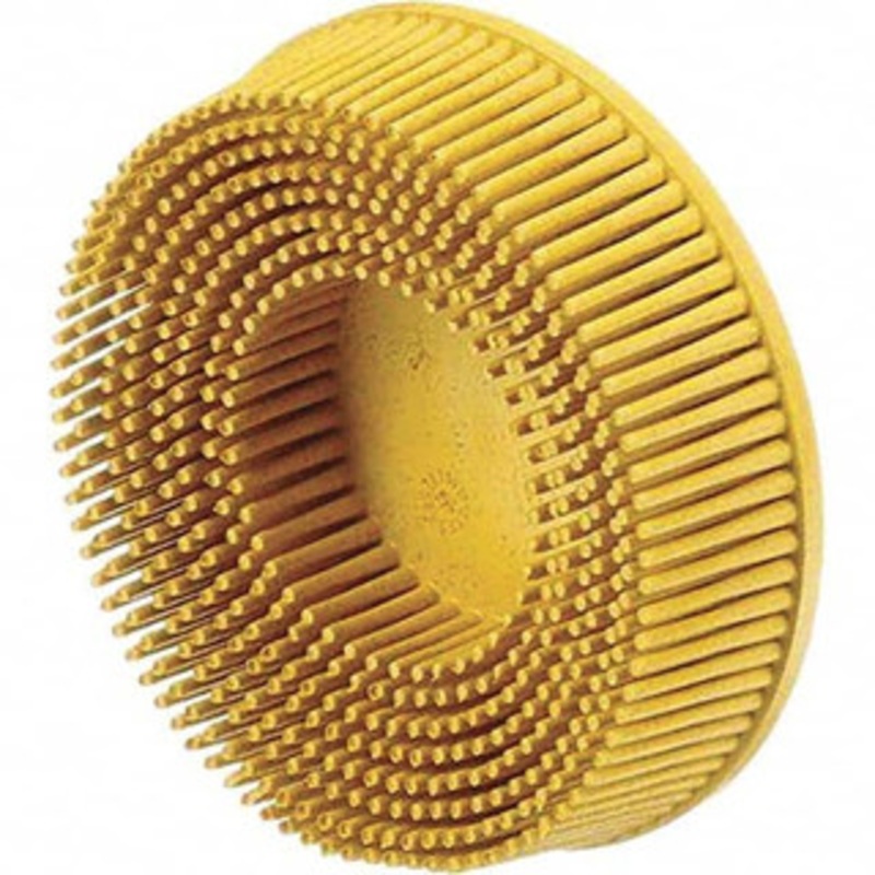 3M 3 80 Grit Ceramic Tapered Disc Brush Medium Grade, Type R Quick Change Connector, 5/8 Trim Length 7100138320 – 00222802