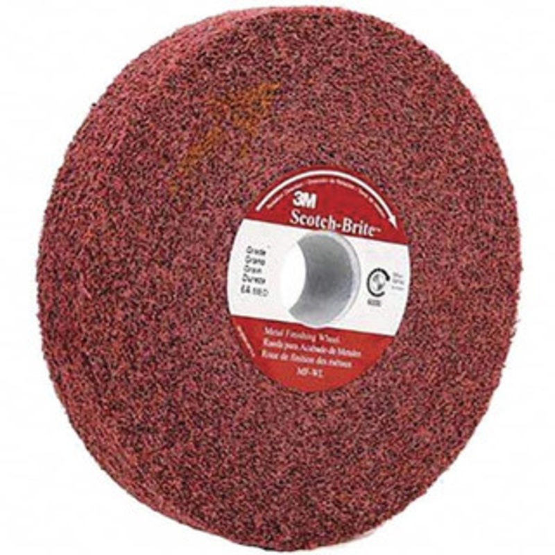 3M 6 Diam, 1 Face Width, 1 Center Hole, Medium Grade, Aluminum Oxide Deburring Wheel Convolute, Hard Density 6 Grade, 6,000 RPM 7010365658 – 01261254