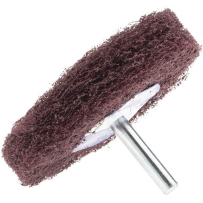 Merit Abrasives 3 Diam, Medium Mounted Scrubber Buffing Wheel 2 Ply, Medium Grade, 1/4 Shank Diam, 8,000 RPM 08834131558 – 72371768