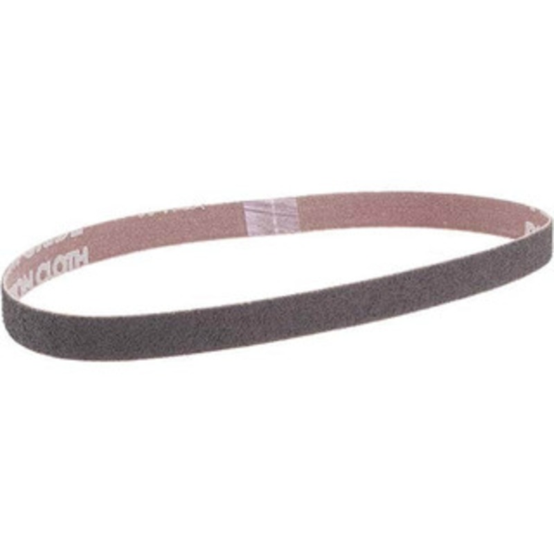 Norton 1/2 Wide x 18 OAL, 50 Grit, Aluminum Oxide Abrasive Belt Aluminum Oxide, Coarse, Coated, Series R228 78072713551 – 82062761