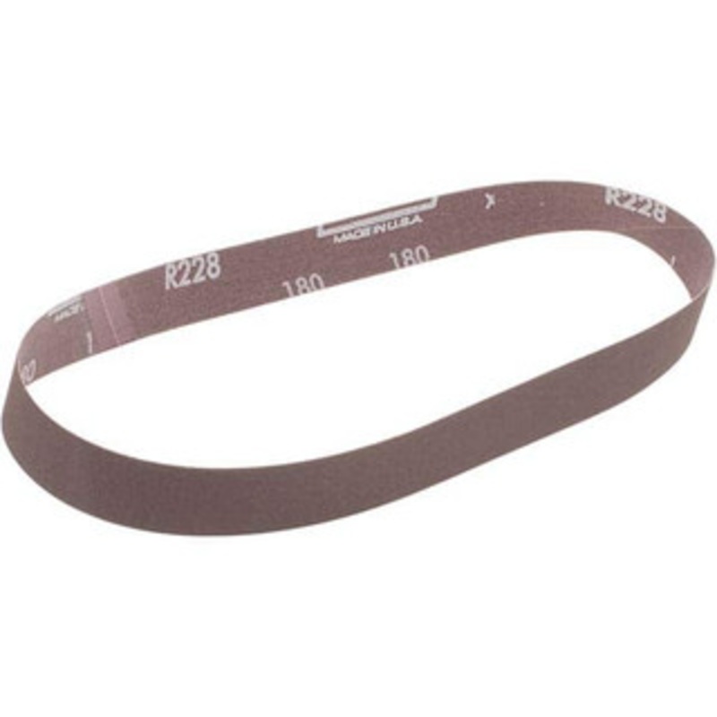 Norton 1 Wide x 30 OAL, 180 Grit, Aluminum Oxide Abrasive Belt Aluminum Oxide, Very Fine, Coated, Series R228 78072765328 – 82114604