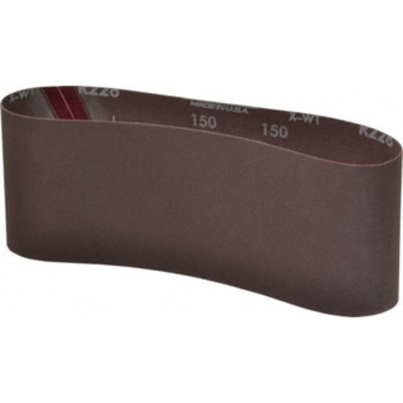 Norton 4 Wide x 24 OAL, 150 Grit, Aluminum Oxide Abrasive Belt Aluminum Oxide, Very Fine, Coated, Series R228 78072762891 – 82111154
