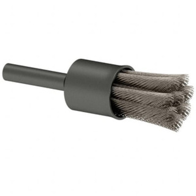 Osborn 1/2 Diam Stainless Steel Knotted End Brush 1-1/8 Trim Length, 1/4 Shank Diam, 22,000 Max RPM 0003074300 – 00126649