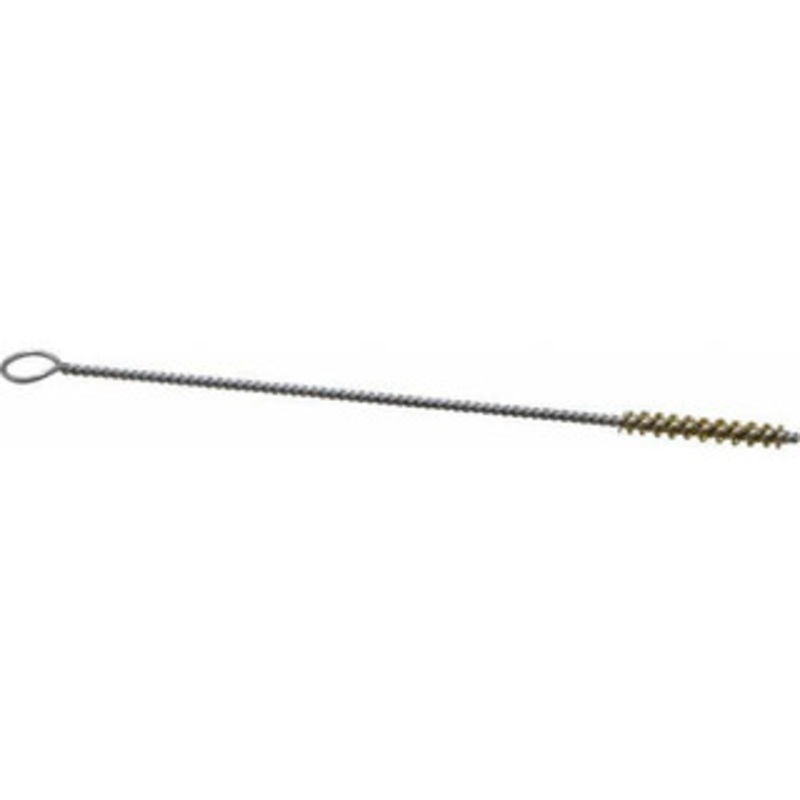 PRO-SOURCE 1 Long x 1/8 Diam Brass Twisted Wire Bristle Brush Single Spiral, 4 OAL, 0.003 Wire Diam, 0.091 Shank Diam 04986 – 03716164