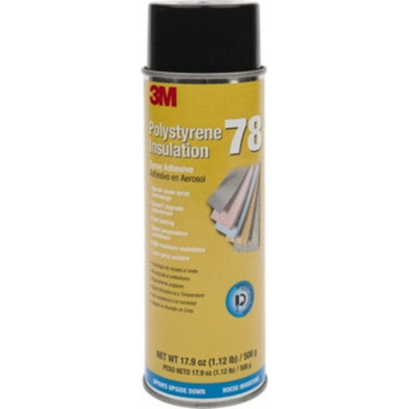 3M 24 oz Aerosol Clear Spray Adhesive High Tack, 190F Heat Resistance, 35 Sq Ft Coverage, Medium Strength Bond, 15 min Max Bonding Time, Flammable, Series Foam Insulation 78 7000046591 – 85058139