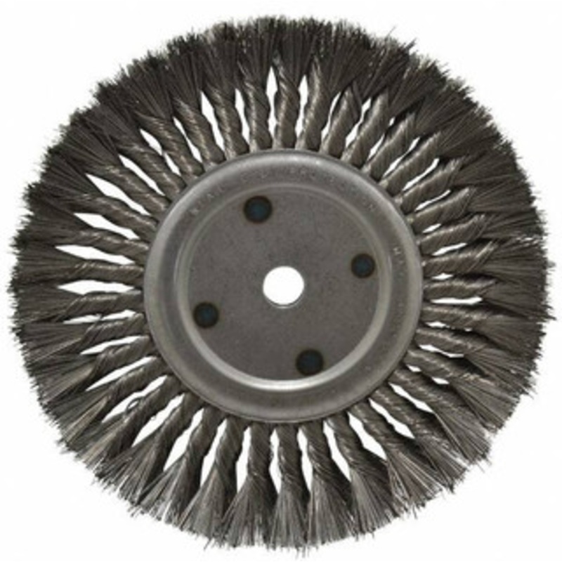 Anderson Products 10 OD, 3/4 Arbor Hole, Knotted Steel Wheel Brush 11/16 Face Width, 2-1/4 Trim Length, 0.016 Filament Diam, 4,500 RPM 14006 – 00357921