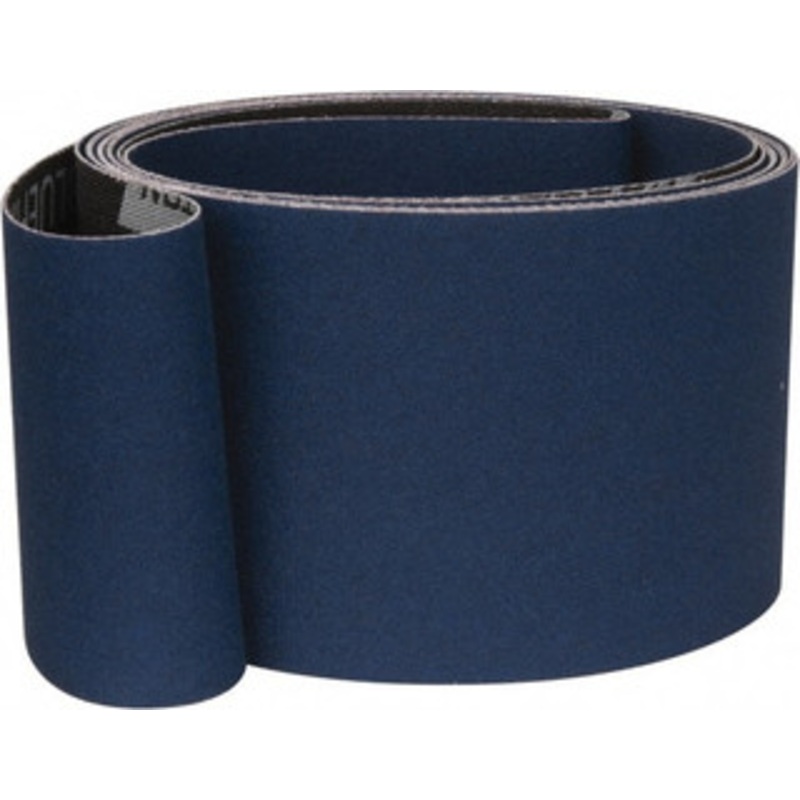 Norton 3 Wide x 132 OAL, 120 Grit, Zirconia Alumina Abrasive Belt Zirconia Alumina, Fine, Coated, X Weighted Cloth Backing, Series R823 78072728789 – 85123123