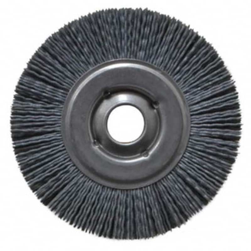 Osborn 4 OD, 5/8 Arbor Hole, Crimped Nylon Wheel Brush 5/8 Face Width, 3/4 Trim Length, 12,000 RPM 0002240600 – 06080964