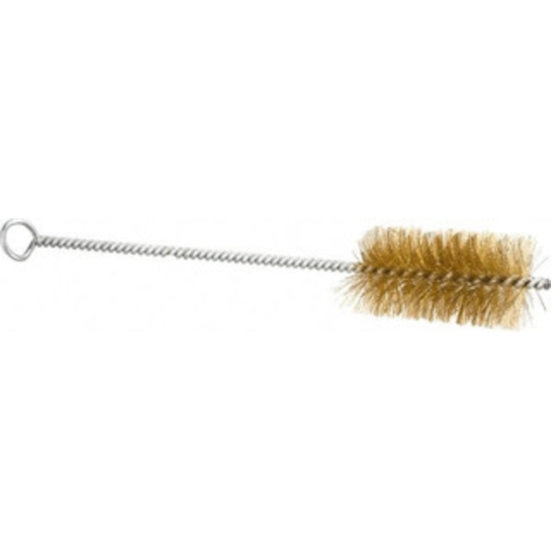 Schaefer Brush 3 Long x 1-1/2 Diam Brass Long Handle Wire Tube Brush Single Spiral, 27 OAL, 0.008 Wire Diam, 3/8 Shank Diam 14658 – 09395484