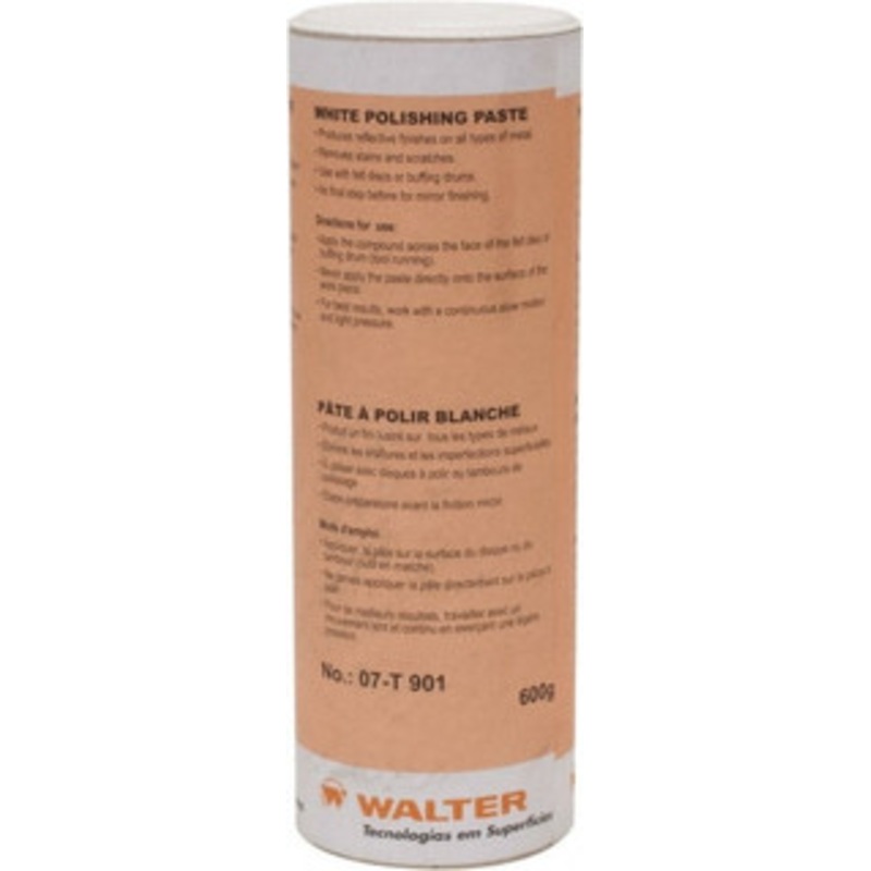 Walter Surface Technologies 5 oz Metal Polishing Compound Compound Grade Ultra Fine, 1,500 Grit, White, For Fine Polishing, Use on Metal 07T901 – 00982025