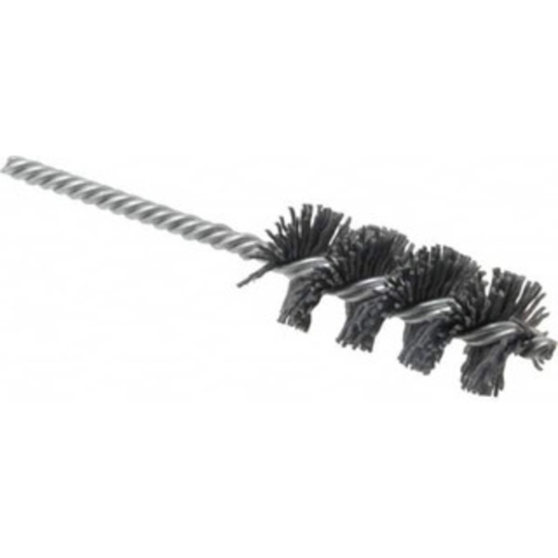 Weiler Abrasives 1-1/8 Diam Helical Nylon Tube Brush Single Spiral, 0.035 Filament Diam, 2-1/2 Brush Length, 5-1/2 OAL, 1/4 Diam Shank 98395 – 75851527