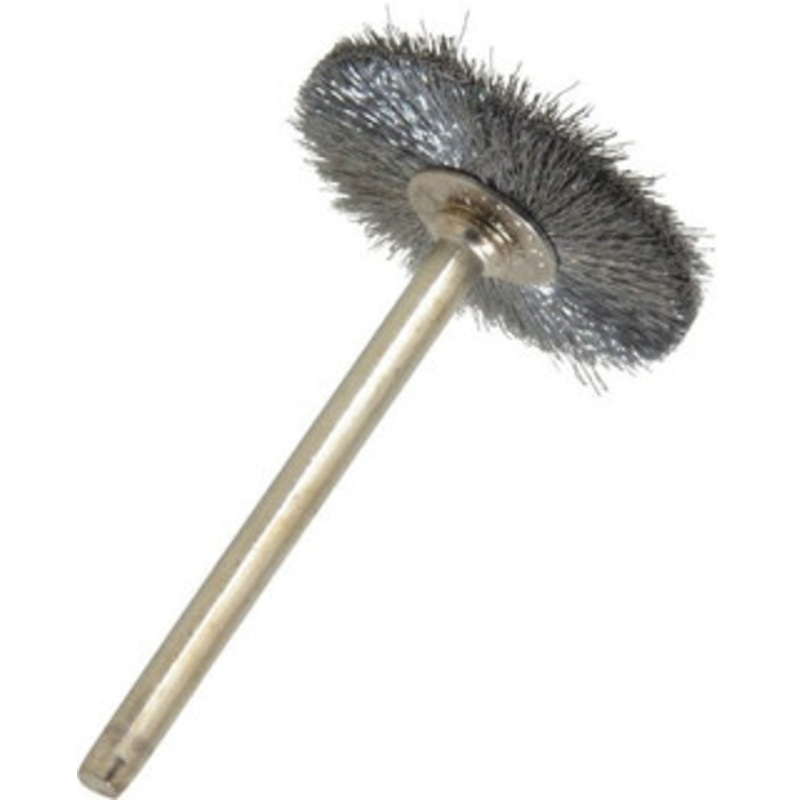 Weiler Abrasives 1 OD, 1/8 Shank Diam, Crimped Steel Wheel Brush 5/16 Trim Length, 0.003 Filament Diam, 37,000 RPM 26012 – 75852145