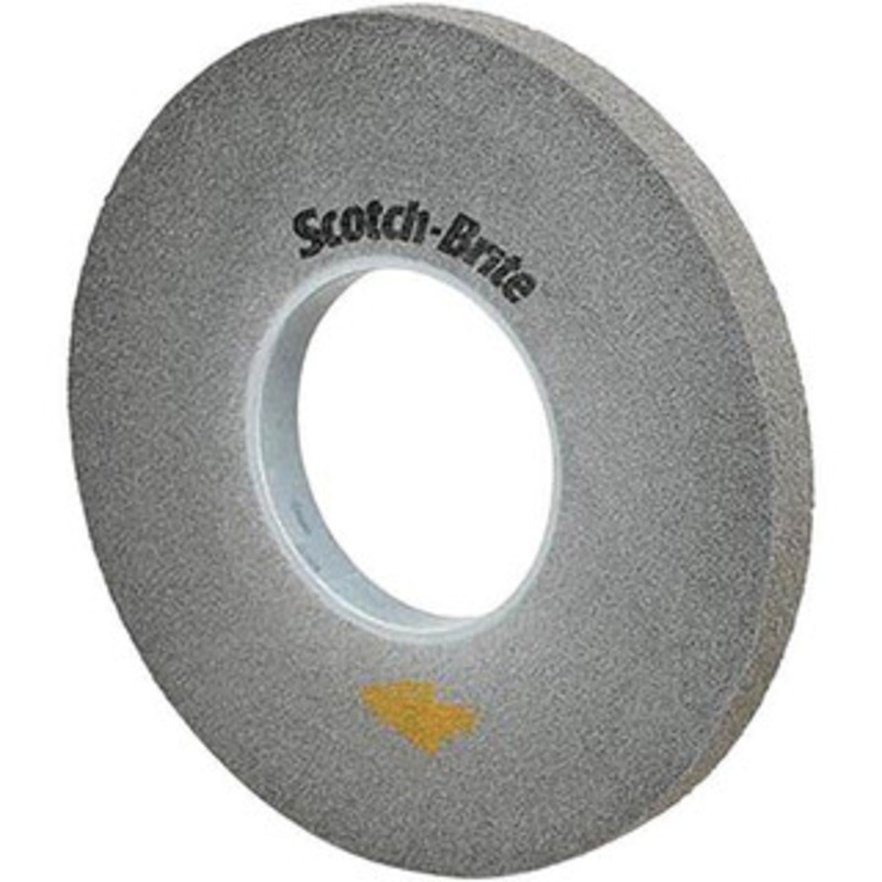 3M 12 Diam, 1 Face Width, 5 Center Hole, Fine Grade, Silicon Carbide Deburring Wheel Convolute, Medium Density 10 Grade, 3,000 RPM 7100055440 – 40530313