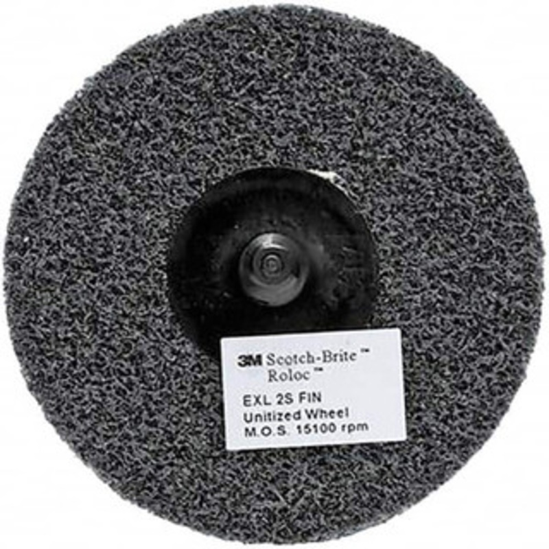 3M 2 Silicon Carbide Quick Change Disc Type R Attachment, Fine Grade, Gray, Non-Woven, 22,100 RPM, Roloc TR Compatible 7000045976 – 00222943