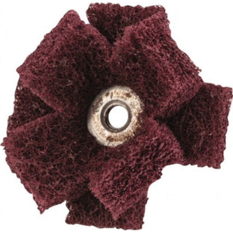 Merit Abrasives 2 x 1/2 Very Fine 2 Ply Cross Buff 1/4-20 Threaded Hole, 12,000 Max RPM 66254419935 – 84525674