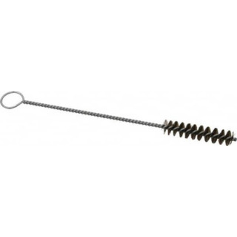 PRO-SOURCE 2-1/2 Long x 9/16 Diam Steel Twisted Wire Bristle Brush Single Spiral, 9 OAL, 0.008 Wire Diam, 0.142 Shank Diam 05075 – 02113561