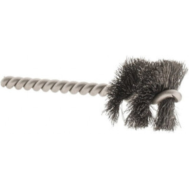 Weiler Abrasives 1-1/8 Diam Helical Steel Tube Brush 0.008 Filament Diam, 1 Brush Length, 3-1/2 OAL, 1/4 Diam Stainless Steel Shank 21079 – 75850529