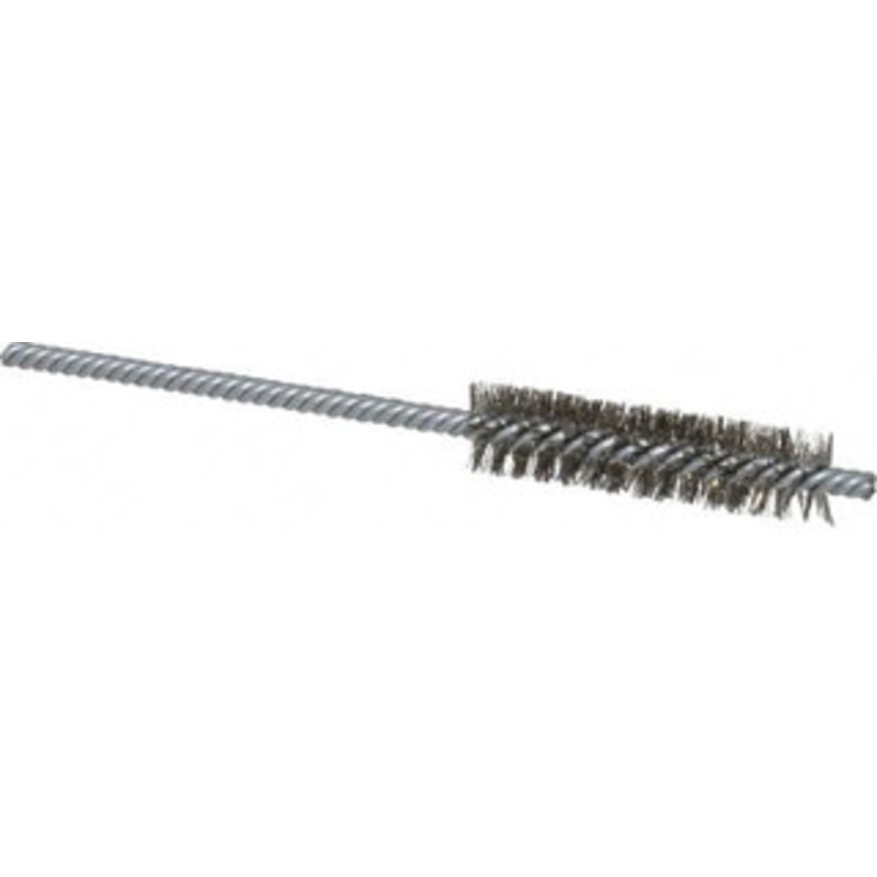 Weiler Abrasives 1/2 Diam Helical Stainless Steel Tube Brush Double Spiral, 0.006 Filament Diam, 2 Brush Length, 5 OAL, 5/32 Diam Shank 98368 – 75850891