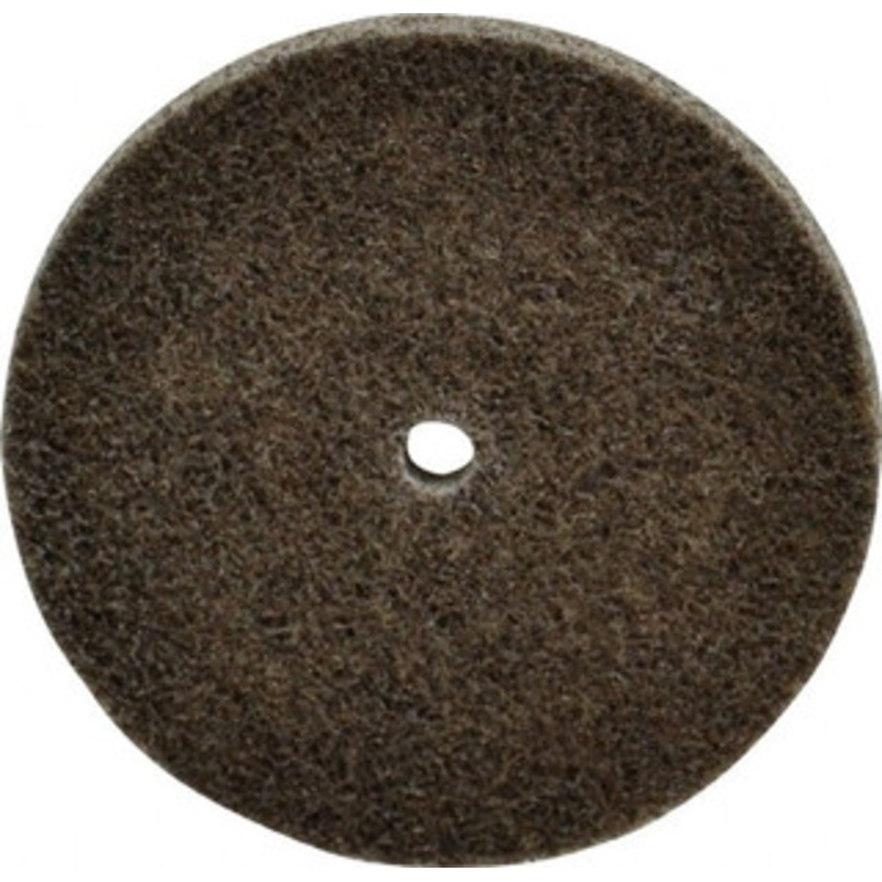 Merit Abrasives 3 Diam, 1/4 Face Width, 1/4 Center Hole, Coarse Grade, Aluminum Oxide Deburring Wheel Unitized, Hard Density 8 Grade, 18,000 RPM 66254420264 – 84525062