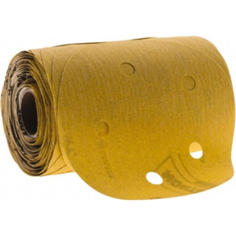 Norton 5 Diam, 180 Grit Aluminum Oxide Adhesive PSA Disc Fine Grade, Gold, C Weighted Backing, Flexible 66261130261 – 06946412