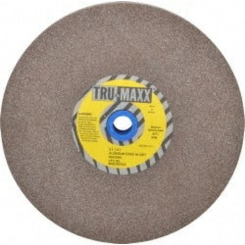 Tru-Maxx 60 Grit Aluminum Oxide Bench & Pedestal Grinding Wheel 8 Diam x 1 Hole x 1 Thick, 3600 Max RPM, O Hardness, Medium Grade , Vitrified Bond 66253255224 – 85642064