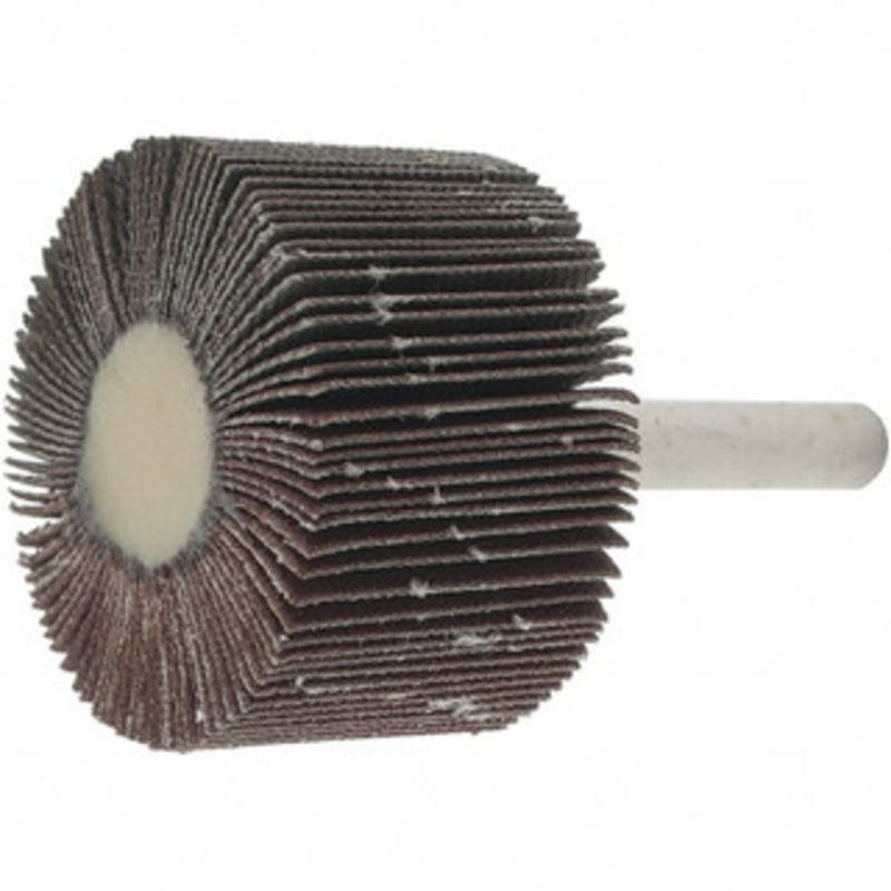 Value Collection 1-1/2 Diam x 1 Face Width, Very Fine Aluminum Oxide Coated Mounted Flap Wheel 1/4 Shank Mount, 180 Grit, 30,000 Max RPM BD3265 – 64706203
