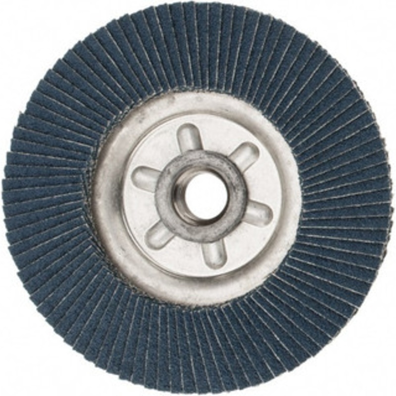 Weiler Abrasives 4-1/2 80 Grit 5/8-11 Center Hole Type 29 Zirconia Alumina Flap Disc Medium Grade, Coated, Quick Change Type S Attachment, Aluminum Backing, 13,000 RPM 50520 – 40988909