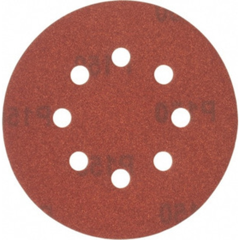 DeWALT 5 Diam, 150 Grit, Aluminum Oxide Hook & Loop Disc Very Fine Grade, Coated, Paper Backing DW4312 – 00355883