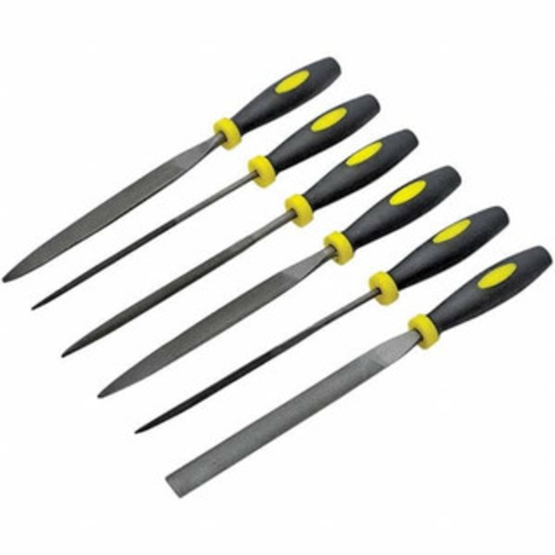 Grobet USA 6 Piece American Pattern File Set 7 Long, Set Includes Flat, Half Round, Round, Square, Three Square, Warding 32.510 – 60237872