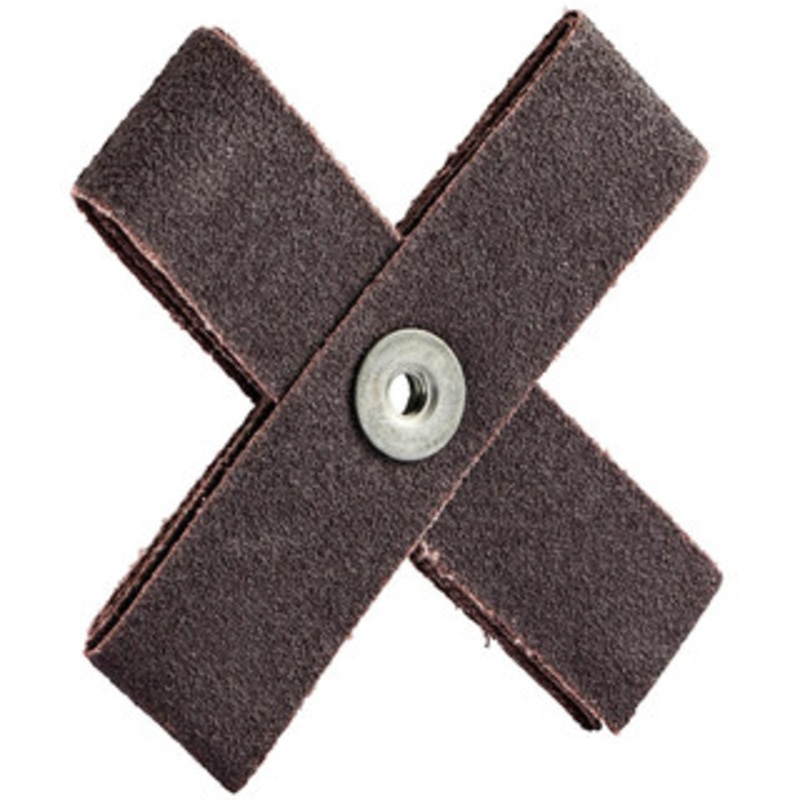 Merit Abrasives 60 Grit, Medium Grade, Aluminum Oxide Cross Pad 4 Long x 4 Wide x 1 Thick, 8 Ply, 12,000 Max RPM 08834184142 – 72390727