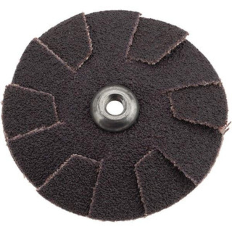 Merit Abrasives 80 Grit, 1-3/4 Diam, Flexible Slotted Overlap Disc 8-32 Eyelet Size, Coated Aluminum Oxide, Medium Grade, 2 Layers 08834184042 – 72390354